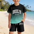 thumbnail image 5 of Byoo Toddler Girl Brooklyn Gradient T Shirt and Short Set Breathable Casual Everyday Summer Outfit, 5 of 5