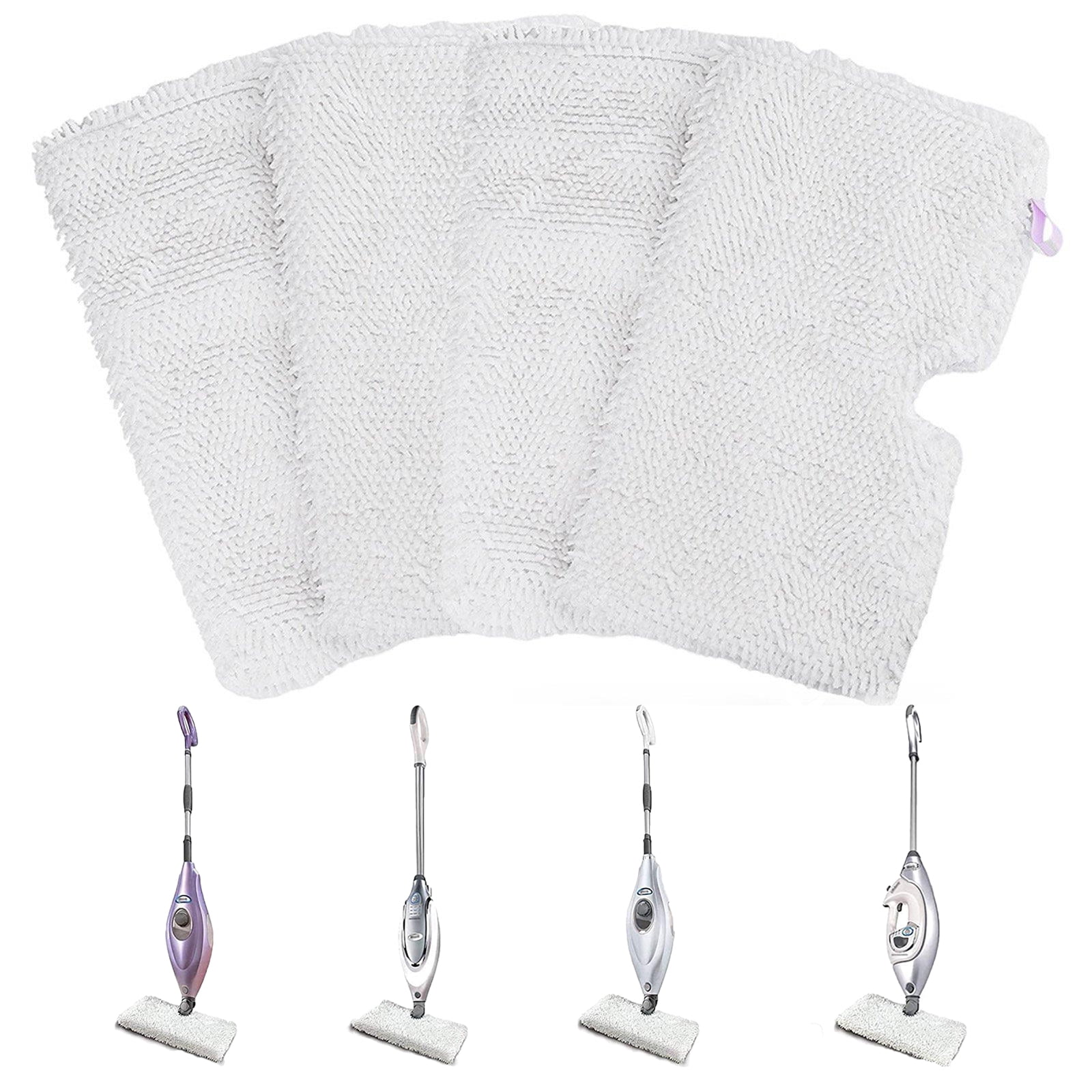 Hometimes 4 Pack Steam Mop Replacement Pads for Shark S3500 Series