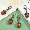 thumbnail image 6 of 4Pcs Wooden Acorn Box Pendants with Zinc Alloy Swivel Lobster Clasps Charm for DIY Keychain Necklace Crafting, 6 of 7