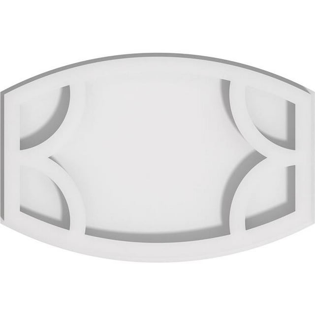 Ekena Millwork CMP10X6KY 6.62 x 10 in. Rectangle Kailey Architectural Grade PVC Contemporary Ceiling Medallion