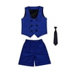 thumbnail image 4 of WhouRiu Boys School Uniforms Outfits Kids Vest Shorts And Bow Tie Sets Casual Summer Daily Clothes, 4 of 4