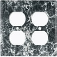 thumbnail image 4 of Metal Light Switch Plate Outlet Cover (Image of Marble Black MAR002), 4 of 14