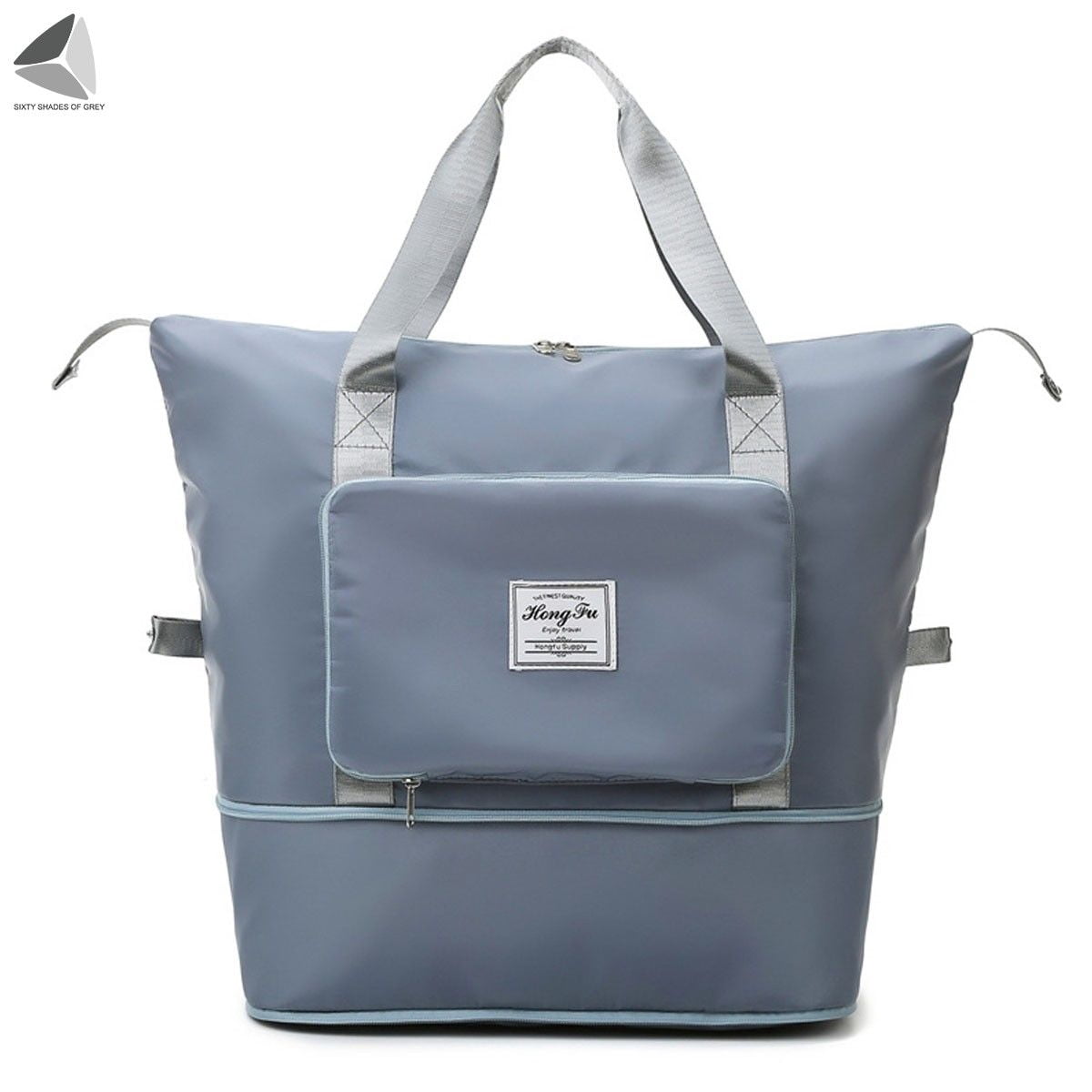 PULLIMORE Large Capacity Folding Travel Bags Waterproof Carry on Luggage Duffel Bag（Blue)