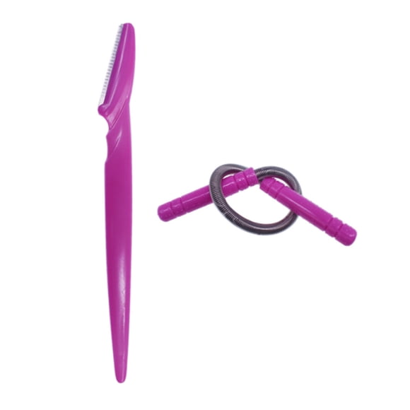 Soidarity Plantilla para cejas Suministro de aseo Afeitadora facial Plantillas para depilación Herramienta para enhebrar la cara Afeitadoras plantillas de cejas rosado