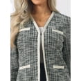 thumbnail image 4 of DARING DIVA Women's Long Sleeve Open Front Casual Knit Jacket S Black, 4 of 7