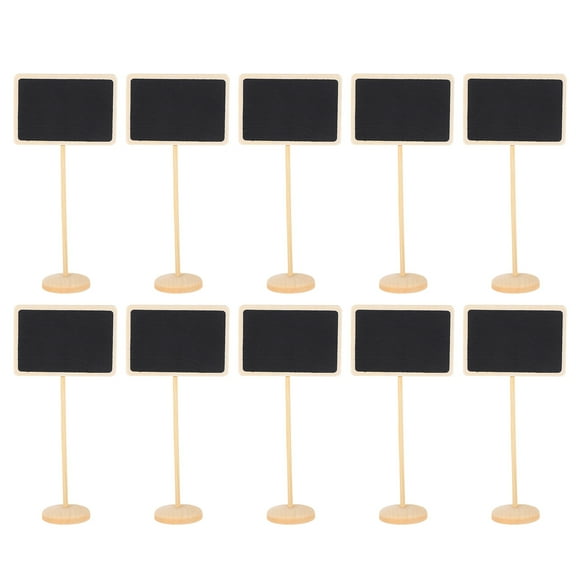 HEATSHAKING Mini Chalkboard Signs Black Wooden 10Pcs 6.48X3.14In