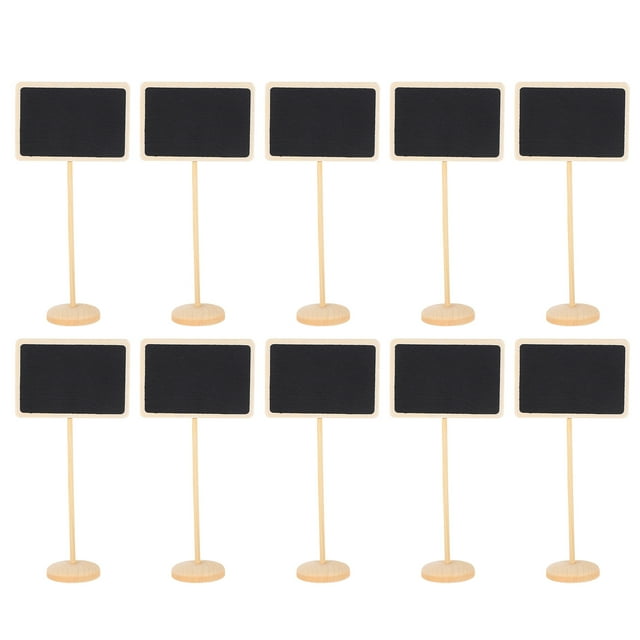 MasteelfCA 10 Pcs Panneau Rectangulaire en Bois Mini Panneaux de Tableau Noir Panneaux de Message