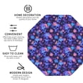 thumbnail image 3 of Lsque Skull daisy purple Pattern 4" Drink Coasters Set of 4, PVC Leather Absorbent Coasters, Table Coaster Set Decorative Coffee Cup Coasters Housewarming Gift -Octagon, 3 of 6
