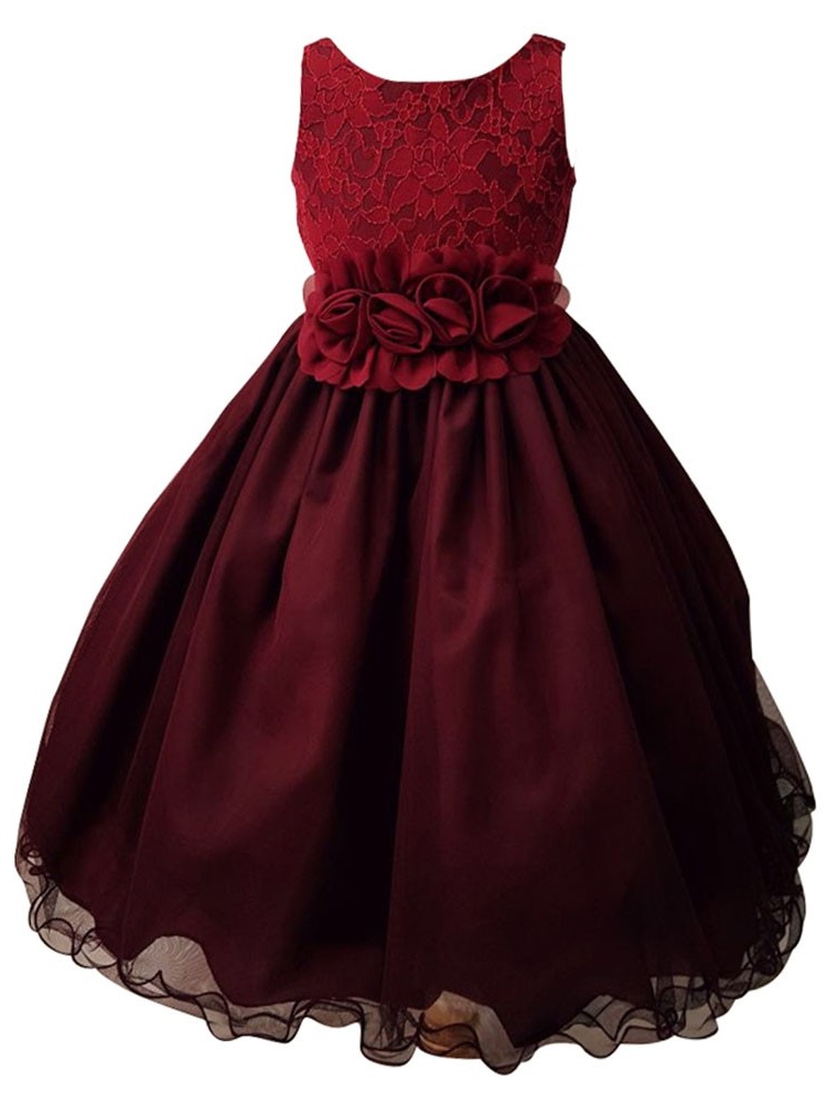 maroon gown for kids