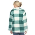 thumbnail image 3 of White Mark Women's Plaid Sherpa Shacket Jacket, 3 of 5