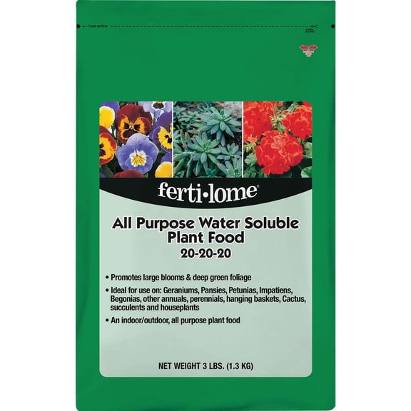 Fertilome (11722) All Purpose Water Soluble Plant Food 20-20-20 (3 lb.)