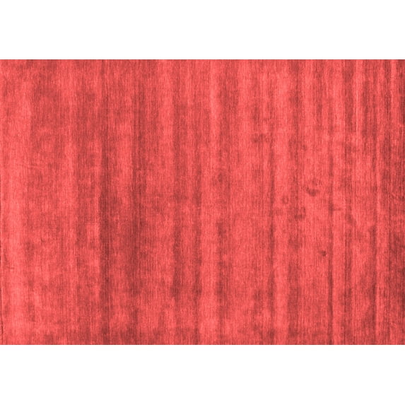 Ahgly Company Indoor Rectangle Abstract Red Contemporary Area Rugs, 8' x 12'