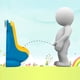 thumbnail image 5 of Urinario de pie para niños | Inodoro de pared para el entrenamiento para ir al baño con molino de viento rotatorio, ventosas extraíbles, diseño fácil de limpiar, plástico duradero e inodoro, incluye, 5 of 7