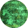 thumbnail image 1 of Ahgly Company Indoor Round Oriental Green Industrial Area Rugs, 3' Round, 1 of 4
