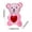Pink, variant on Mini Bear Figurine with Holding Heart Valentine's Day Cute Transparent Resin Animal Statue for Livingroom Bookshelf Office Desk Decor