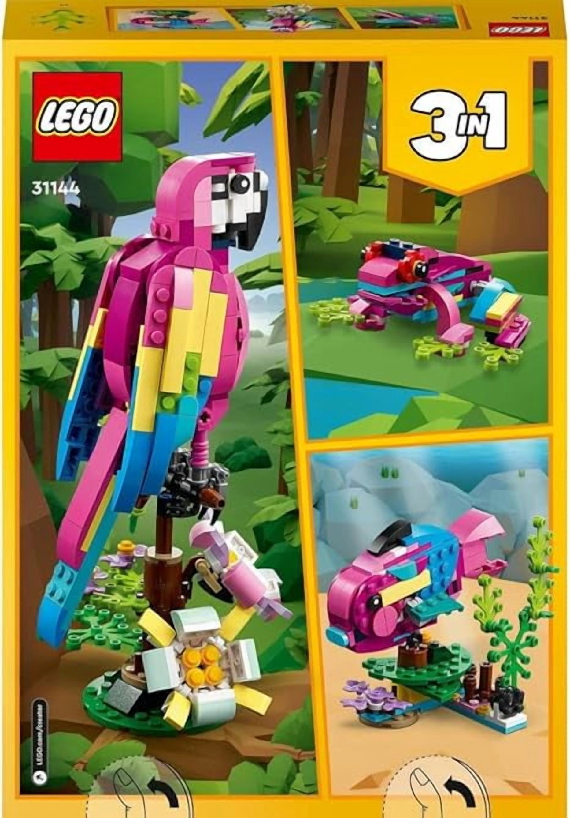 LEGO Creator Exotic Pink Parrot 3in1 Building Toy Set 31144 EXCLUSIVE