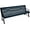 Dark Blue, variant on Coated Outdoor Furniture Heavy-Duty Outdoor Bench Thermoplastic Coated, Expanded Metal, Commercial-Grade Garden Bench, Made in America (Portable with Back, 6 Ft, Green)