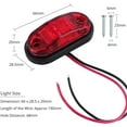 thumbnail image 5 of Paquete de 4 luces LED de posición laterales, delanteras y traseras, universales, 12 V/24 V, para coche, camión, remolque, color rojo., 5 of 5
