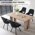 thumbnail image 3 of Swivel Dining Chairs Set of 2, Modern Upholstered Fabric Kitchen Chair with Thicken Cushions, Soft Accent Side Chair for Living Room, Bedroom, Restaurant, Black, 3 of 7