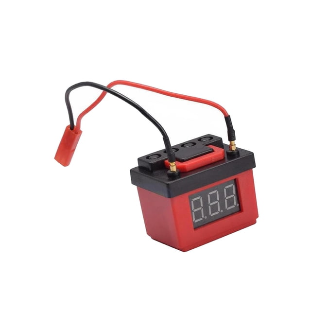 Yinanstore Alarme de Basse Tension RC Testeur de Batterie Lipo Installation Facile Modèle de Simulation Décoration de Voiture Indicateur de Basse Tension de Batterie Lipo Rouge