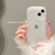 thumbnail image 5 of Wave Pattern Solid Color Cream For iPhone 15 14 13 12 11 Pro Max Mini Transparent Yellow Resistant Couple White Clear Phone Case, 5 of 5