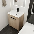 thumbnail image 3 of 24  Inch Bathroom Vanity with White Ceramic Sink Combo, Large Storage  Modern Freestanding Small Single Bath Vanity for Bathroom, 3 of 9