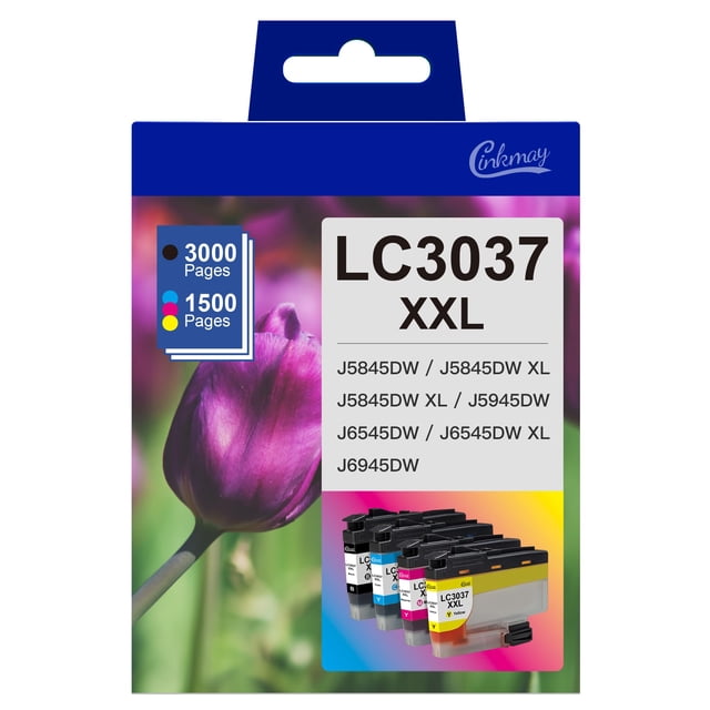 Cartuchos de tinta LINKMAY LC3037 XXL negro/cian/magenta/amarillo, paquete de 4