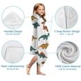 thumbnail image 7 of Dinosaur Pattern Hooded Bath Towel，50"x30" for Ages 3 To 12 Kids, Quick Dry Lightweight Soft Microfiber Hood Beach Towel Cover Up for Kids, 7 of 7