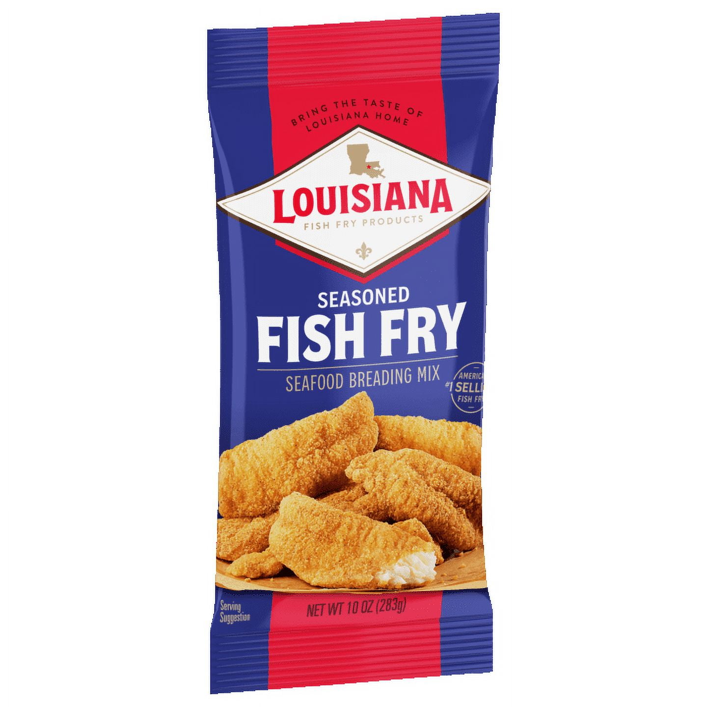 (3 pack) Louisiana Fish Fry Products Crispy Seasoned Fish Fry Seafood Coating Mix, 10 oz Bag
