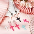 thumbnail image 4 of 1 caja de 30 dijes acrílicos a granel, cruces occidentales de colores variados, para rosario, para hacer joyas, suministros para manualidades, collares y pulseras para principiantes., 4 of 6
