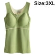 thumbnail image 2 of Camisas Térmicas Sin Mangas Para Mujer Chaleco Con Cuello En V Con Sujetador Incorporado Ropa Interior Camiseta Sin Mangas Térmica - Verde, 2 of 5