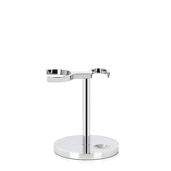 Support Universel pour Rasoirs et Brosses à Raser / Accessoire de Rasage / Design Moderne Chromé