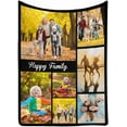 thumbnail image 3 of Custom Blanket with Picture Text Customized Blankets with 20 Photos Personalized Blanket Using My Own Pictures, Memorial Gifts for Birthday Christmas Valentine's Day Dad Mom Daughter Friends, 3 of 6