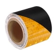 thumbnail image 3 of Uxcell Reflective Tape 1 Roll 10 ft x 2 inch Adhesive High Visibility Safety Tape Reflector Yellow Black, 3 of 6