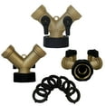 thumbnail image 6 of IPOW 2 Way Hose Connector Garden Hose Splitter Adapter with Dual Valves + 7 Anti Leaking Rubber Hose Washers, 6 of 6