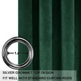 thumbnail image 2 of Classic Velvet Grommet Curtains – Thermal Insulated, Blackout, Set of 2 (52"W per Panel), 2 of 5