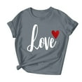 thumbnail image 4 of BLVB T-Shirts de la Saint-Valentin pour Femmes Mignons avec Cœur Graphique T-Shirts Manches Courtes pour Elle, 4 of 7