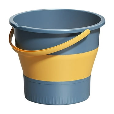 Collapsible Bucket, 5L 1.3Gallon Small Cleaning Mop Buckets for Household Outdoor Car Washing Tub Plastic Foldable Portable Camping Fishing Beach Sand Water Pot Pail Space Saving Square