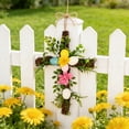 thumbnail image 6 of Wreath Decoration​ Dark Twig Cross Shape Wreath Colorful Egg and Bloom Accent Belief Decor Easter Decorations for Door Wall Festive, 6 of 6