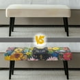 thumbnail image 5 of Xoenoiee Cat Daisy Flower Print Waterproof Dining Bench Cover, Washable Bench Covers Slipcover, Rectangle Bench Seat Covers for Dining Room Living Room Kitchen, 5 of 7