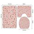 thumbnail image 3 of Pink Unicorn Flamingo Pattern Bathroom Rugs Sets 3 Piece,Toilet Cover Set,Absorbent Non Slip Bathroom Mats Sets with U-Shaped Contour Rug Toilet Rug Set, 3 of 5