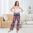 thumbnail image 6 of FORMRS Women's Pajama Pants with Pockets Soft Comfy Loungewear Sleep Bottom, Sizes S-2XL, Colorful Art Leaves Pattern, 6 of 8