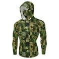 thumbnail image 4 of Hoodies for Women Camouflage Sun Protection Clothing with Mask Long Sleeve Ice Silk Sun Protection Top S, 4 of 7