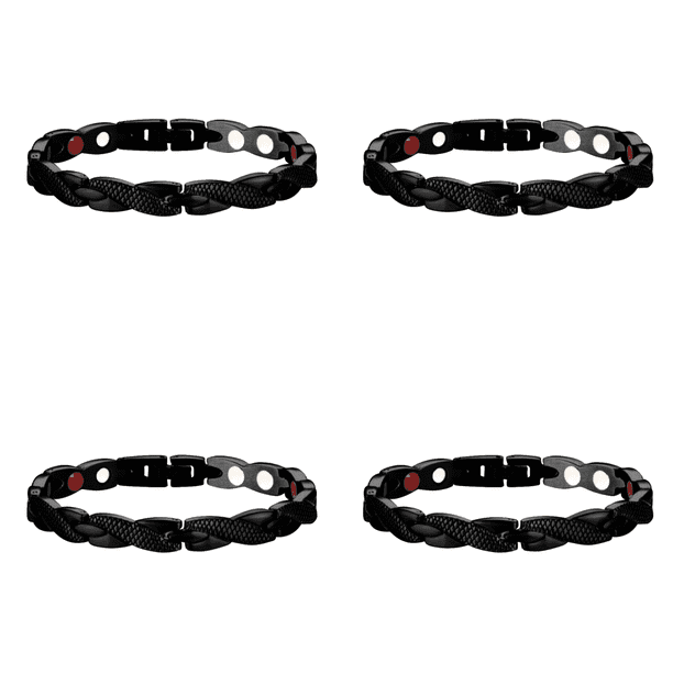 Pulsera Pareja Terapia Magnética Dragón Trenzado Brazaletes Desmontables ()