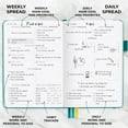 thumbnail image 5 of Clever Fox Planner Daily Premium Edition - Undated Luxurious Daily Planner with Hourly Schedule, Personal Organizer, Productivity & Goal Journal, Start Anytime, A5-sized, Lasts 6 Months - Viridian, 5 of 7