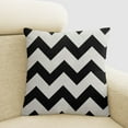 45CM Pillowcase Black White Wave Plush Digital Printed Household Linen