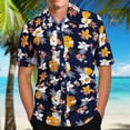 thumbnail image 2 of Wyzesi Chemise Rayée Homme Colorée Imprimée Col Rabattu Décontractée Ample Manches Courtes Chemise Blanche pour Homme Grande Taille Manches Courtes, 2 of 9