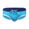 thumbnail image 2 of FcBaudy Men's Low Waist Solid Color High Vent Swimming Trunks Underpants Men Pants, 2 of 6
