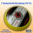 thumbnail image 1 of MTP ® 5" 125mm Hook and Lopp Backing Face Sanding Pad 5"X 5/15" 24 TPI Thread DA Sander Grinder Polishing, 1 of 1