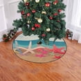 thumbnail image 2 of RYLABLUE Tapis de Support Coloré Étoile de Mer Hawaïenne Sapin de Noël pour Décoration de Fête Intérieure Extérieure 48 Pouces, 2 of 3